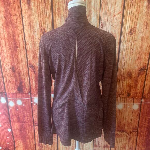 Lululemon &Go Long Sleeve Open Back Turtleneck size 10 heathered purple EUC - Picture 4 of 9